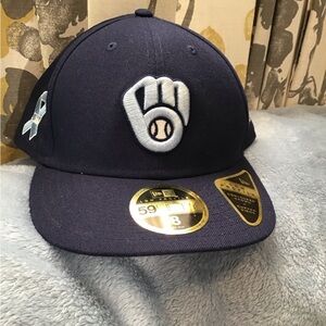 NWOT!  New Era Dark Blue Cap with light blue Logo